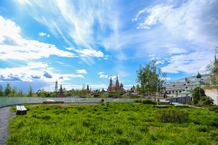 Architecture and landmarks of Moscow. Cityscape of Moscowの写真素材