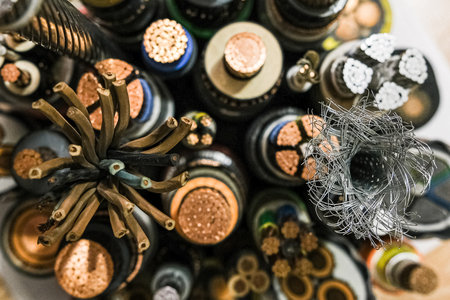 Cross section of high-voltage cable High quality photoの写真素材