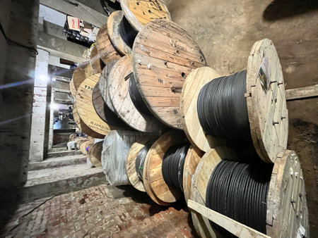 Cross section of high-voltage cable High quality photo