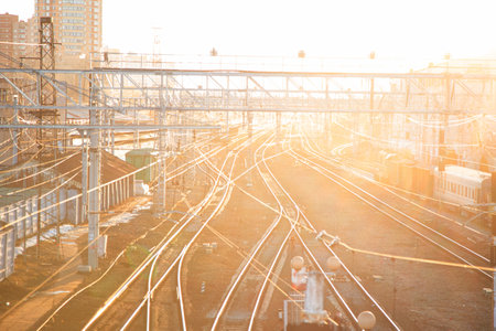Construction of modern high-rise residential buildings. High quality photoの写真素材