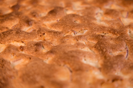 Apple pie with a brown crispy crust.の写真素材