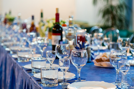 The preparations for the Banquet or buffet. A gala reception. Catering.の写真素材