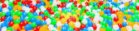 Mosaic texture background. Colorful plastic balls. Color abstraction.の写真素材