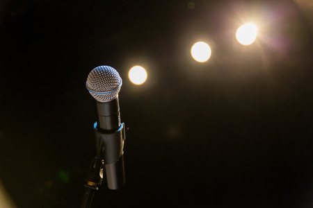 Wireless microphone on the stage.の写真素材