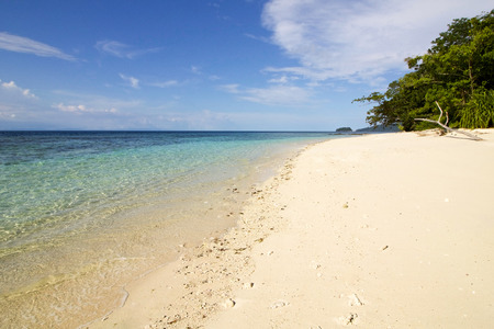 beautiful beach in Birie island, Batanta, Raja Ampat, Indonesiaの写真素材