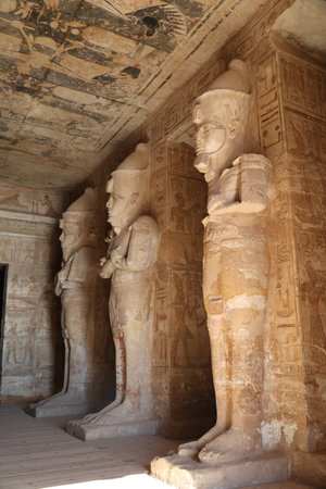 view inside abu simbel temple unesco heritage site, Egyptの写真素材