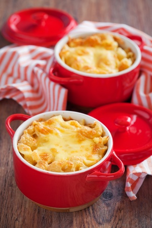 Baked Macaroni and Cheese Casserole, selective focus の写真素材