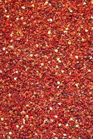 Red pepper flakes, selective focusの写真素材