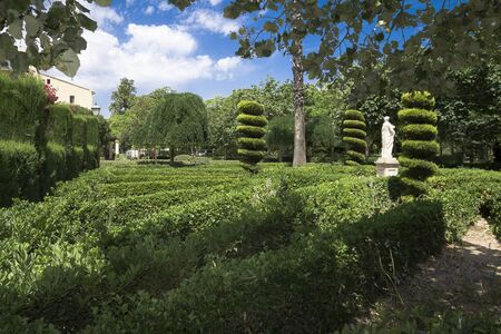 Jardines del Real, Jardin de Viveros - public park in Valencia, Spain. Summer Holiday. Captured in a sunny day.のeditorial素材