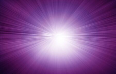 White, Glowing, Magic Lens Flare, Sun Ray on the Purple Background. Sparkle, Sunburst Effect.の写真素材