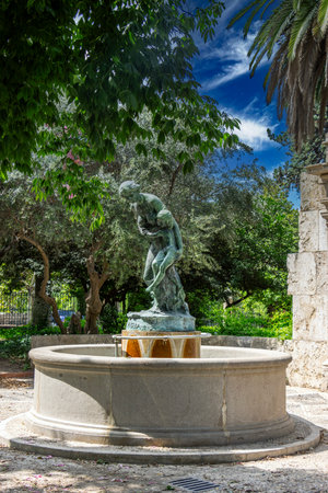 Jardines del Real, Jardin de Viveros - Royal Garden public park in Valencia, Spain. One of the most important landmark.のeditorial素材