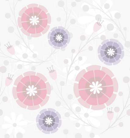 Seamless spring pastel floral patternのイラスト素材