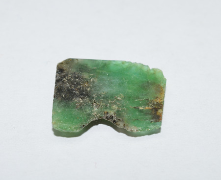Emerald rough gemstoneの写真素材