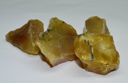 Raw honey opal gemstones