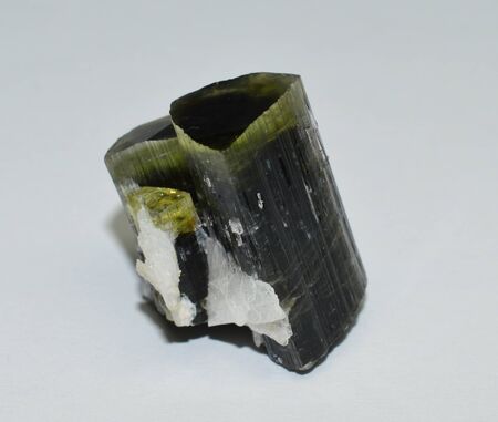 Bicolour tourmaline gem crystalの写真素材