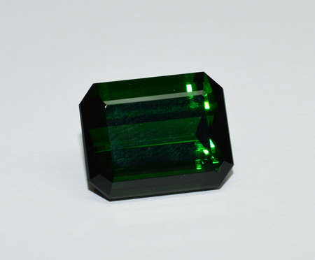 faceted tourmaline gemstoneの写真素材
