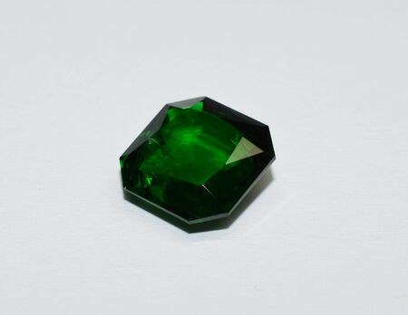 Emerald gemstone facetedの写真素材