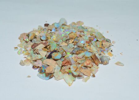Raw opal gemstones