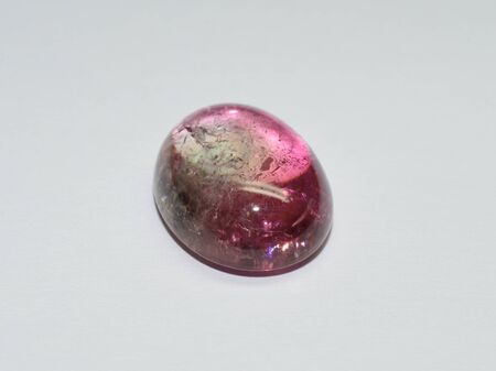 Pink tourmaline cabochon cut