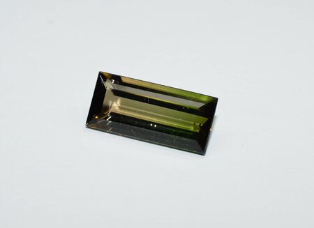 Green tourmaline facetedの写真素材