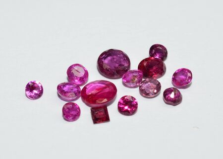 Ruby gemstones faceted