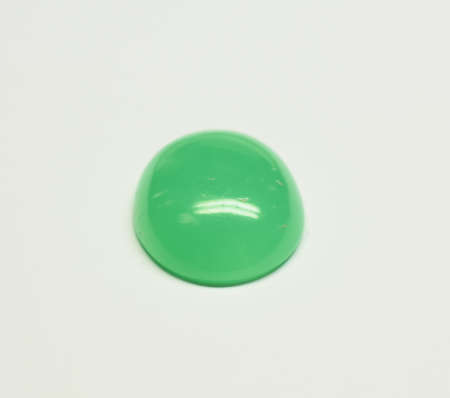Chrysoprase gemstone in cabochon cutの写真素材