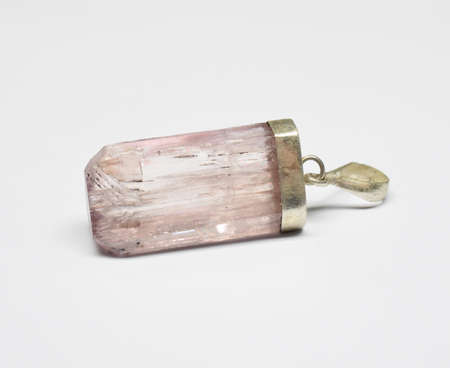 Kunzite gemstone pendant