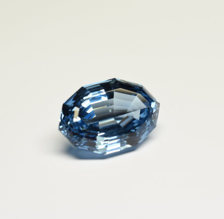 Synthetic spinel gemstone facetedの写真素材