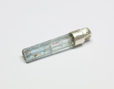 Aquamarine gemstone pendantの写真素材