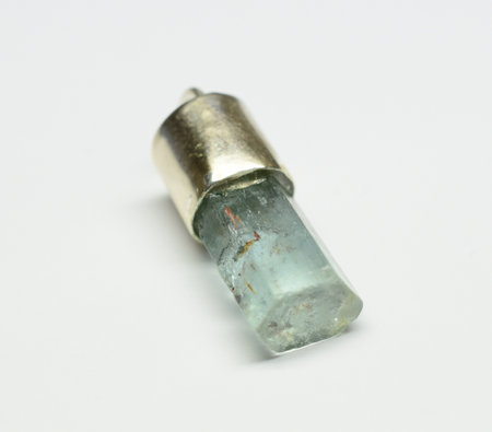 Aquamarine gemstone pendantの写真素材