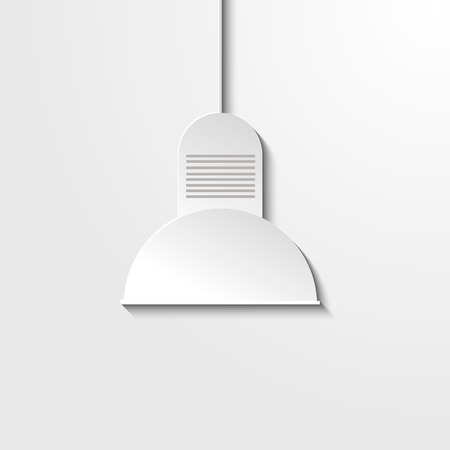 Cutout paper background. lamp sign iconのイラスト素材