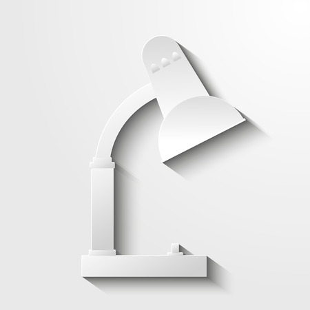 Cutout paper background. lamp sign iconのイラスト素材