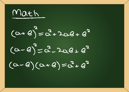 vector blackboard with math formulsのイラスト素材