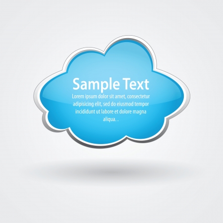 Nce vector glossy cloud for some textのイラスト素材