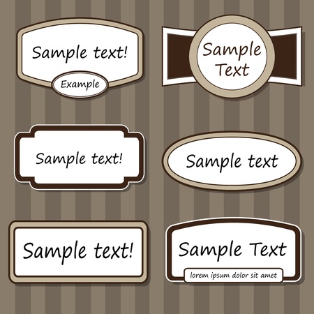 Vintage set of framesのイラスト素材