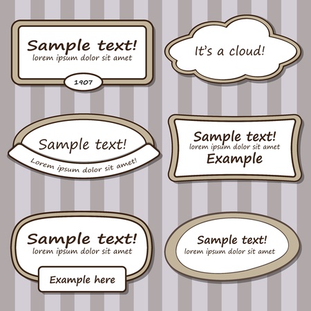 Vintage set of framesのイラスト素材