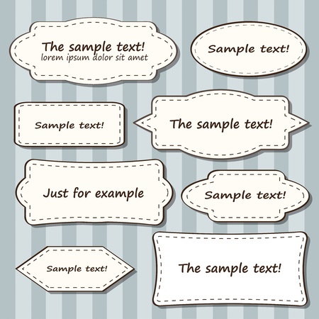 Vintage set of framesのイラスト素材