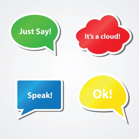 Colorful set of doddlesのイラスト素材