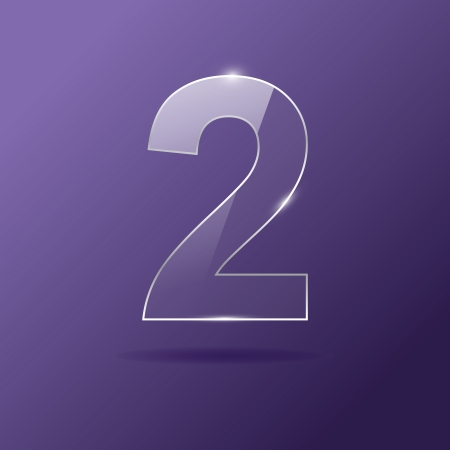 Glass number 2 on purpleのイラスト素材
