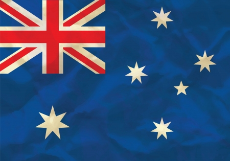 Crumpled flag of Australiaのイラスト素材