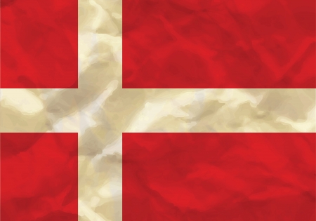 Crumpled flag of Denmarkのイラスト素材