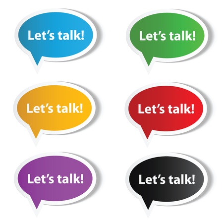 colorful doodles stickersのイラスト素材