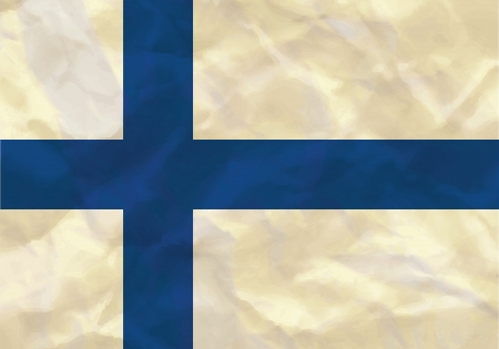 Crumpled flag of Finlandのイラスト素材
