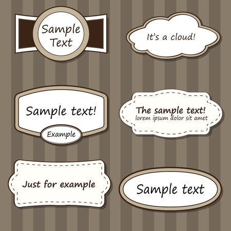 Vintage set of framesのイラスト素材