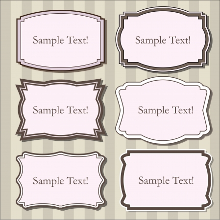 Vintage set of framesのイラスト素材