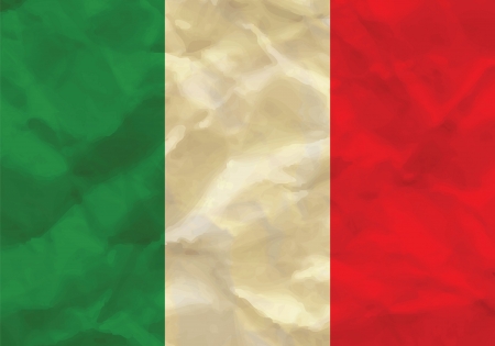 Crumpled flag of Italyのイラスト素材