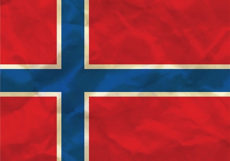 Crumpled flag of Norwayのイラスト素材