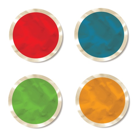 Set of crumpled stickersのイラスト素材