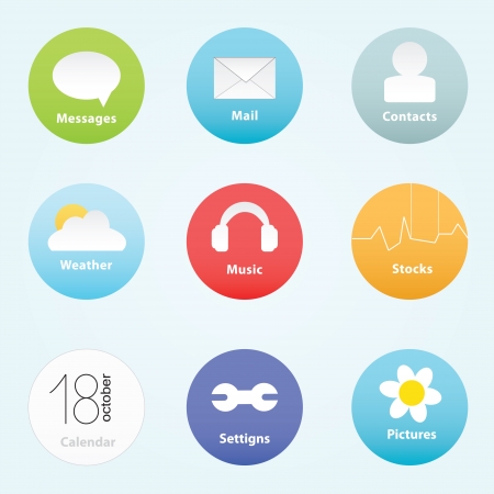 popular colors icon with basic signsのイラスト素材