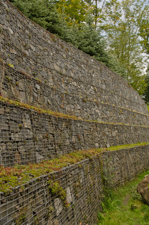 wall of blocksの写真素材